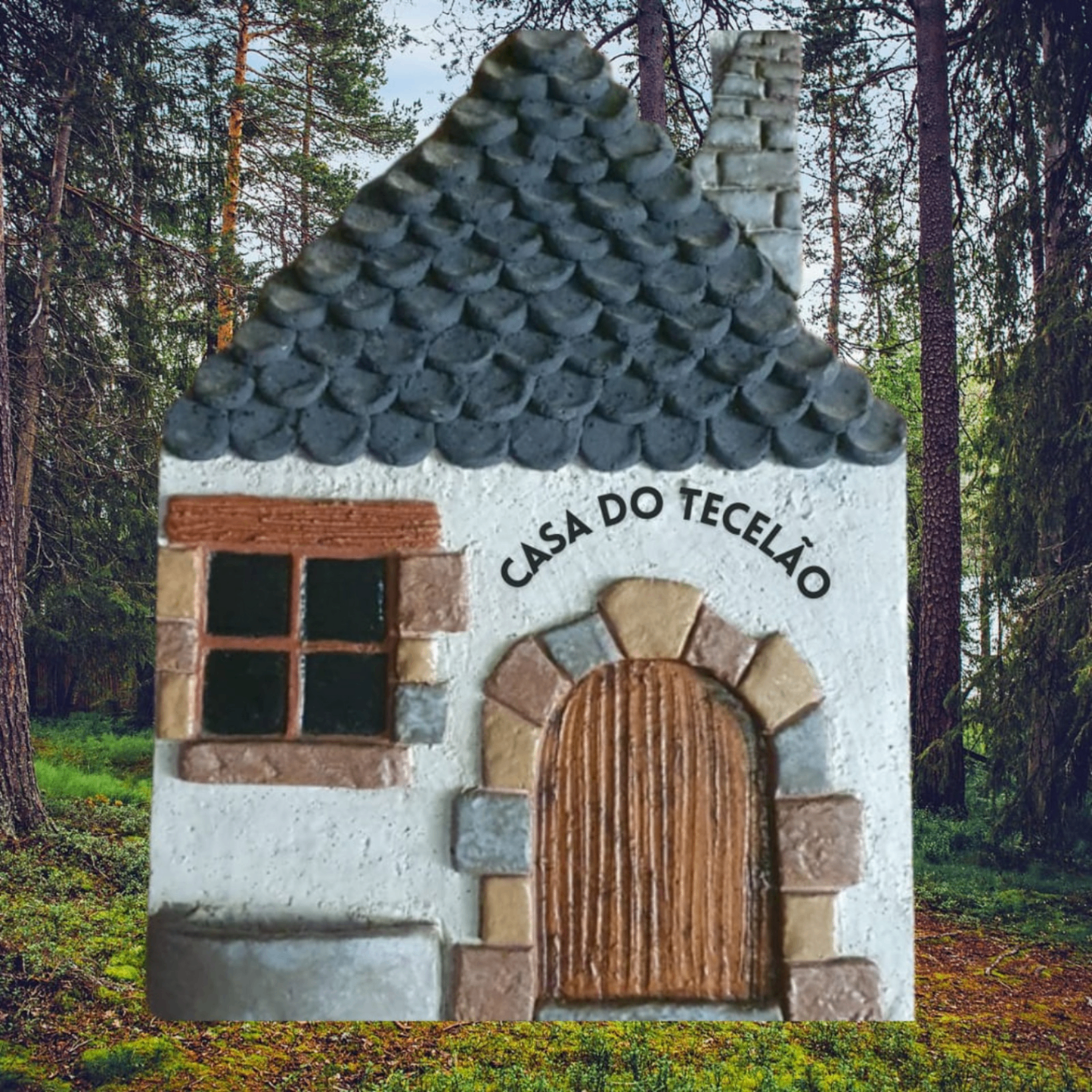 Casinha de cerâmica feita à mão que inspirou a Casa do Tecelão